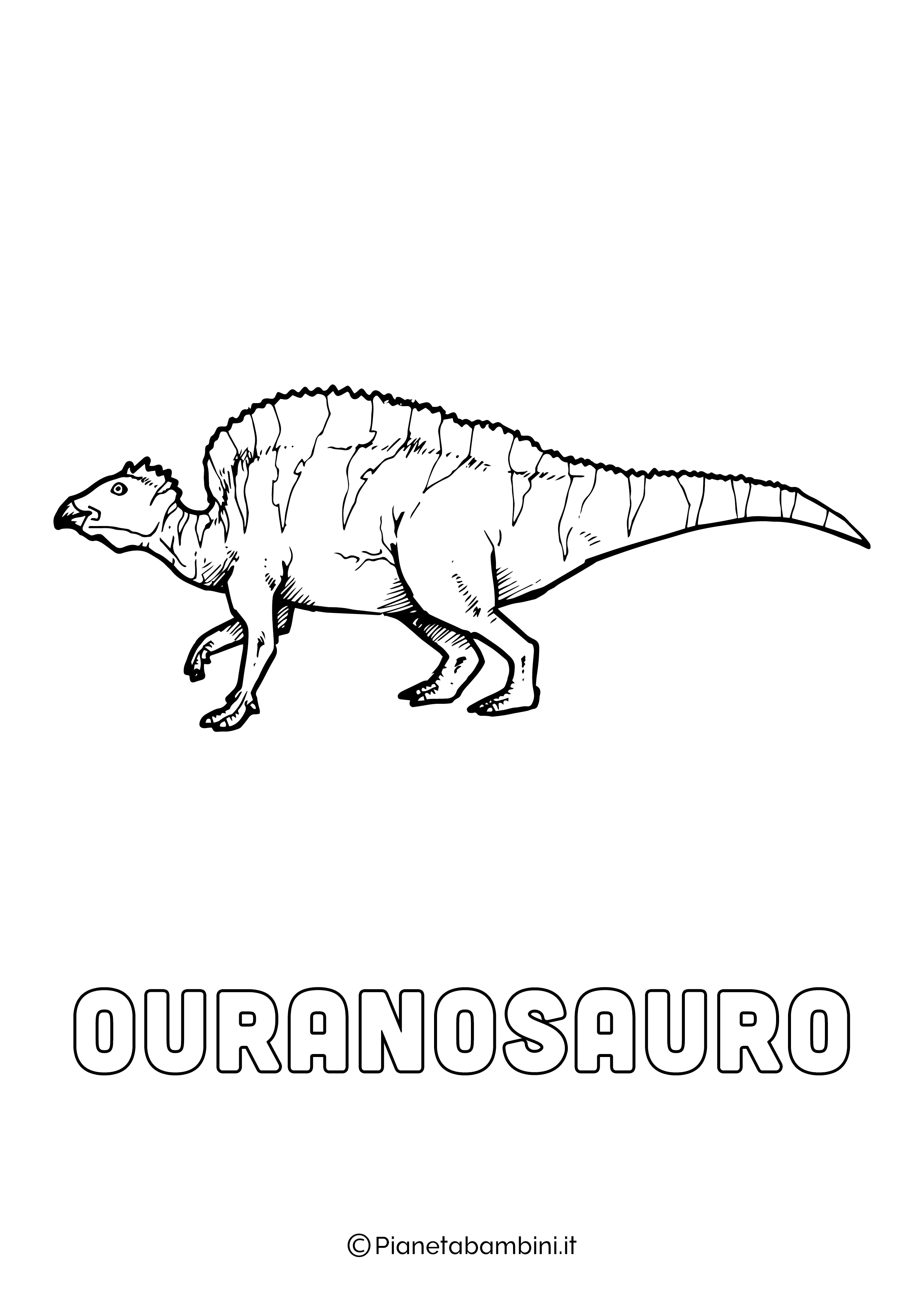 Dinosauro Ouranosauro da colorare