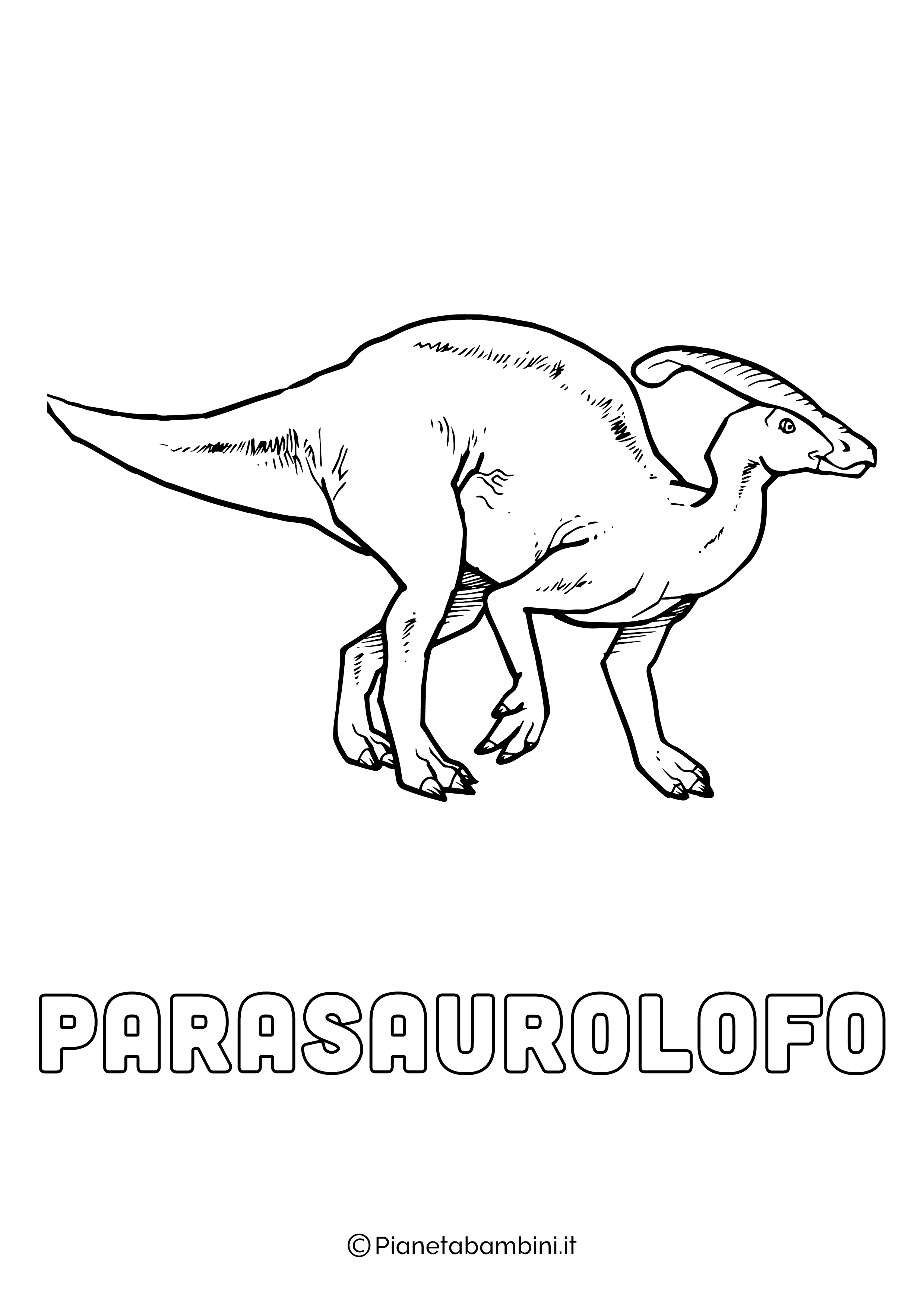 Dinosauro Parasaurolofo da colorare