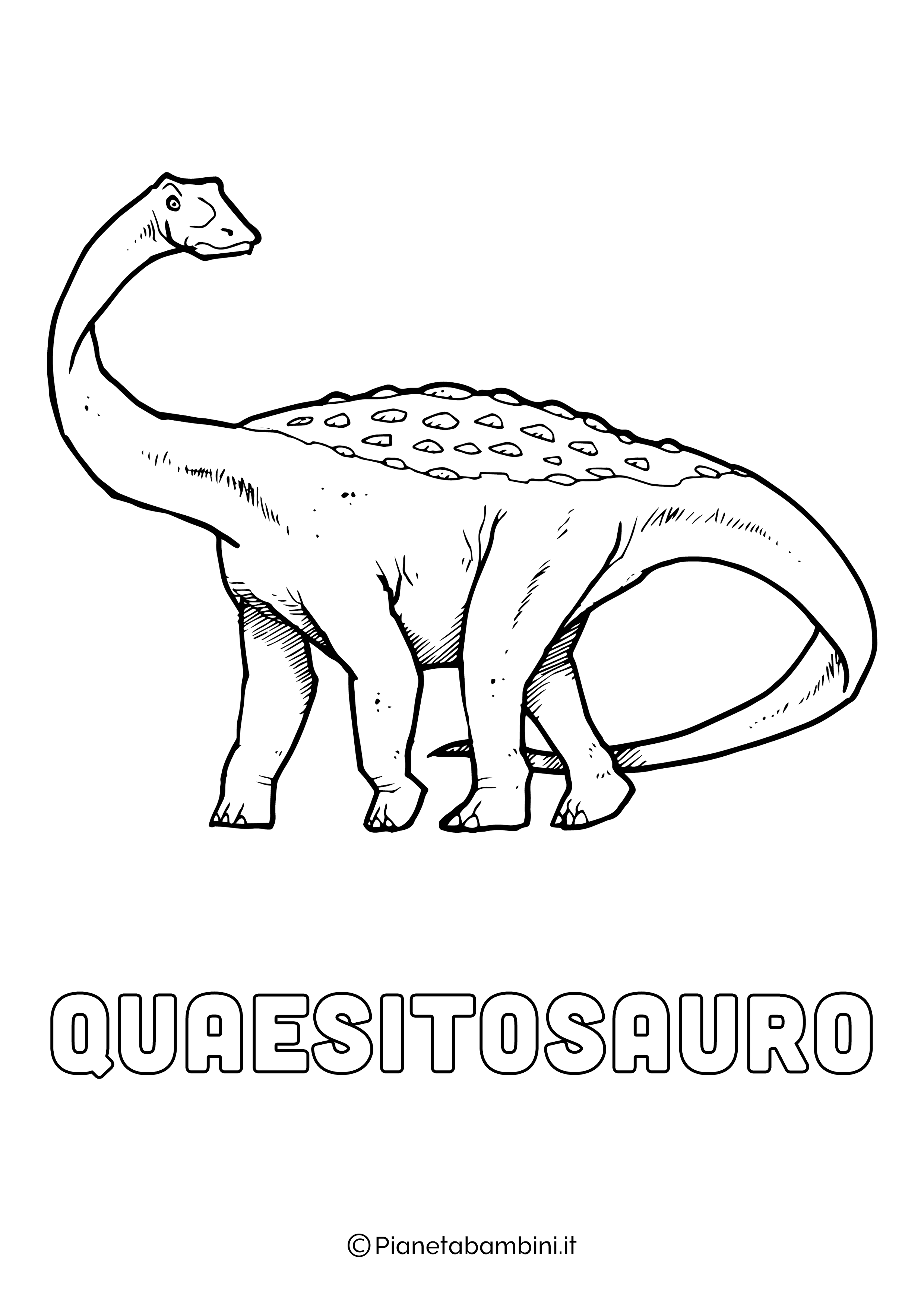 Dinosauro Quaesitosauro da colorare
