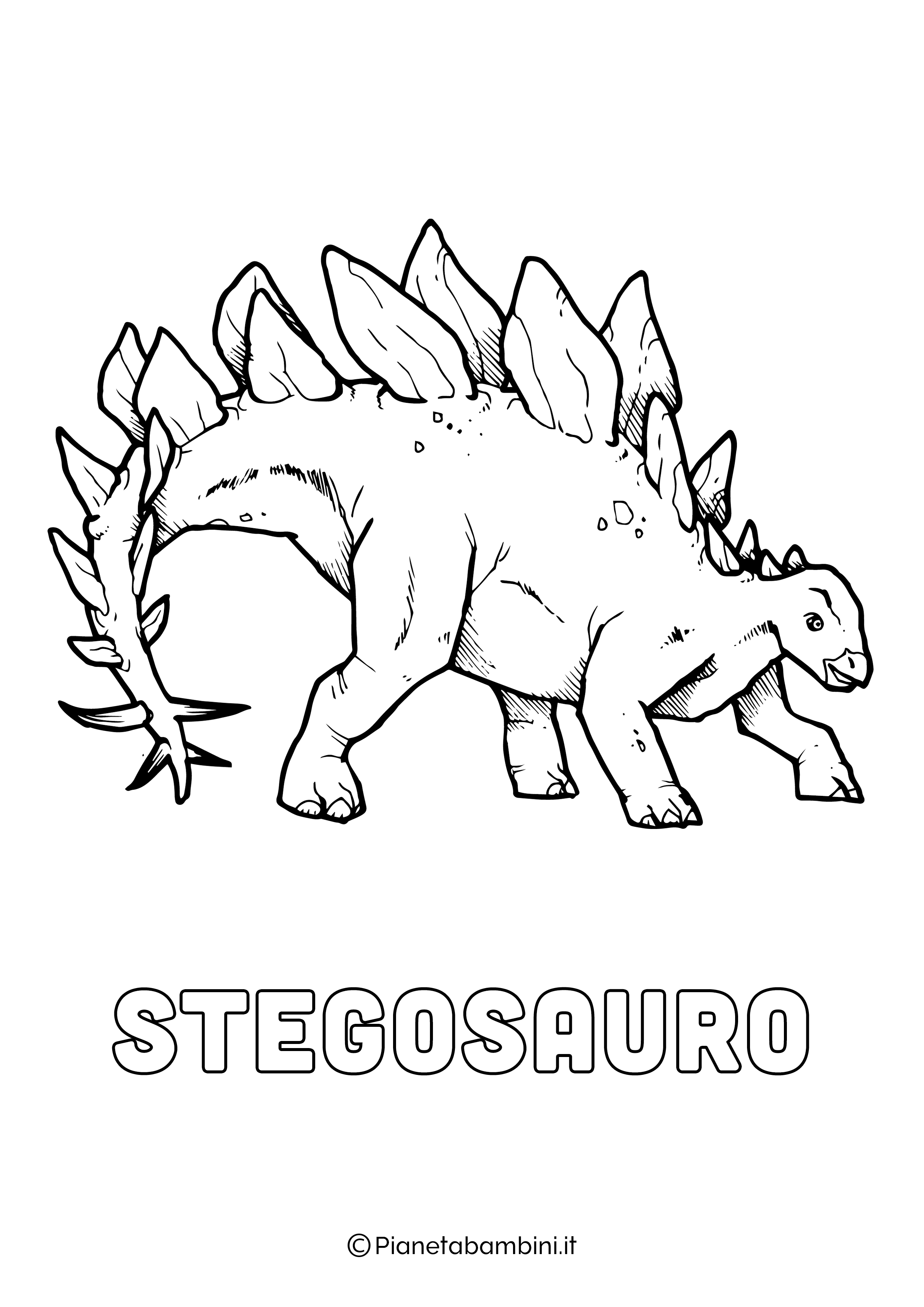 Dinosauro Stegosauro da colorare