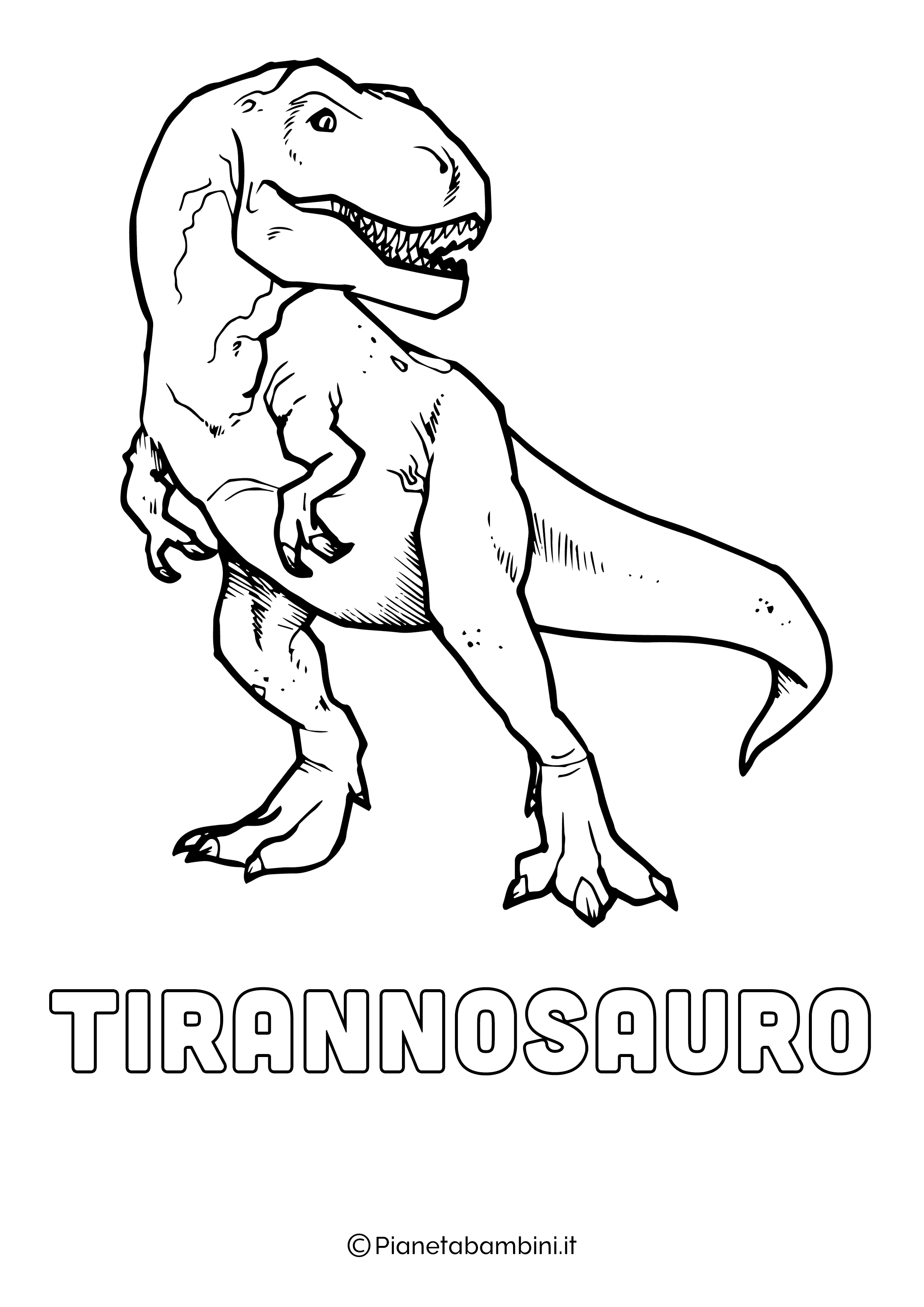 Dinosauro Tirannosauro da colorare