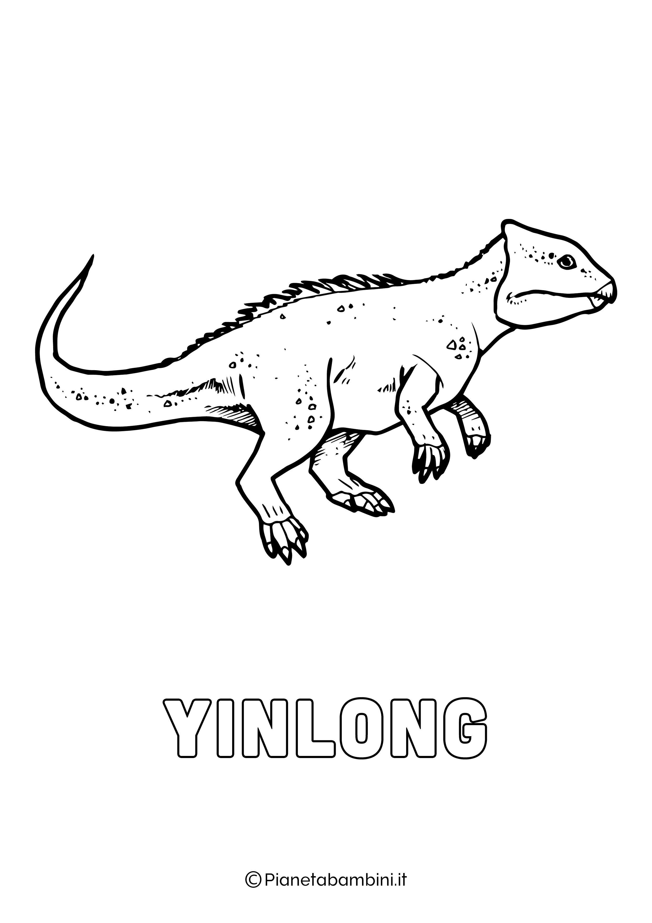 Dinosauro Yinlong da colorare