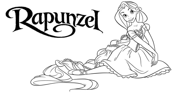 Disegni da colorare della principessa Rapunzel
