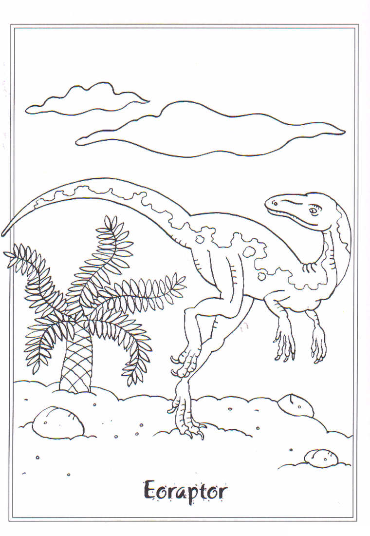 Eoraptor: disegno da colorare