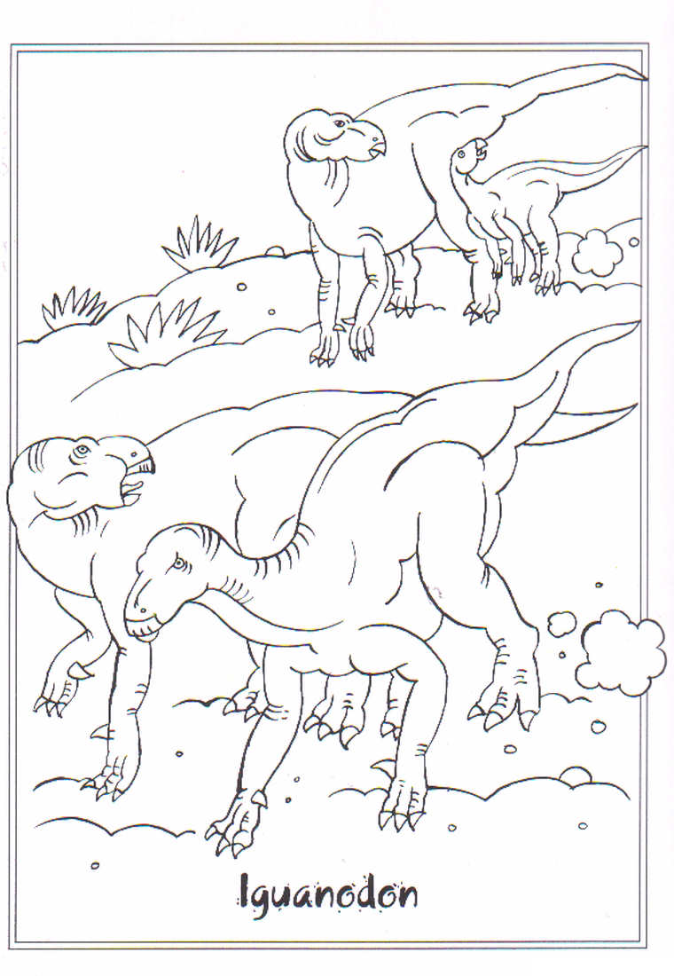 Iguanodon: disegno da colorare