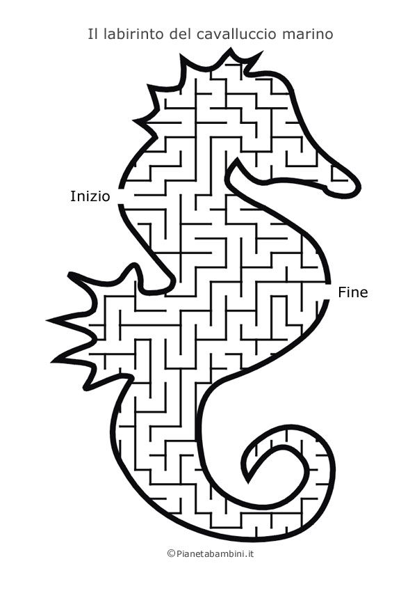 Labirinto a forma di cavalluccio marino