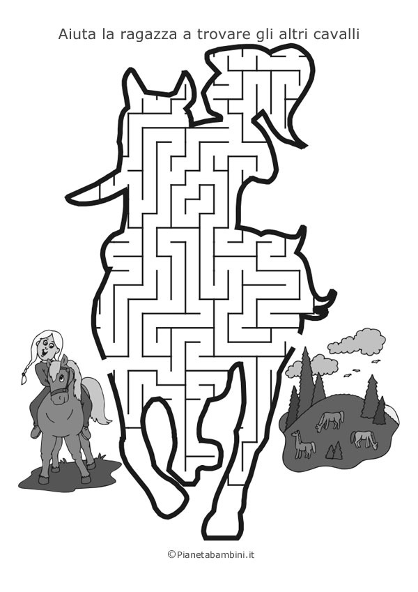 Labirinto a forma di ragazza a cavallo