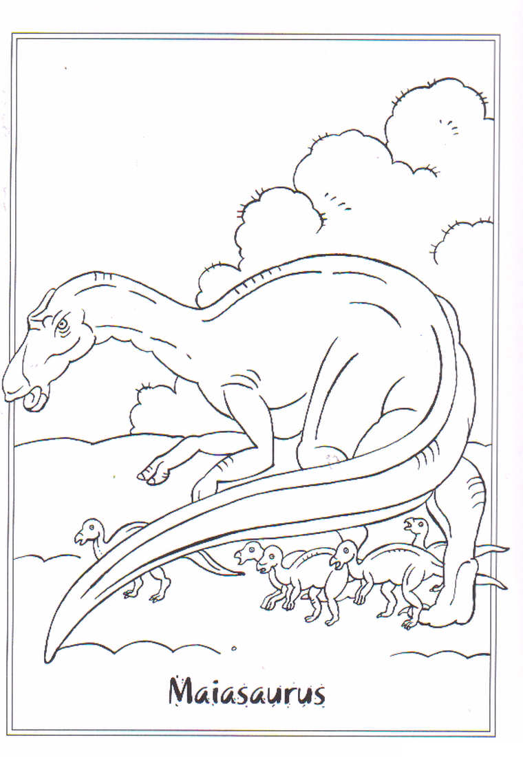 Maiasaurus: disegno da colorare
