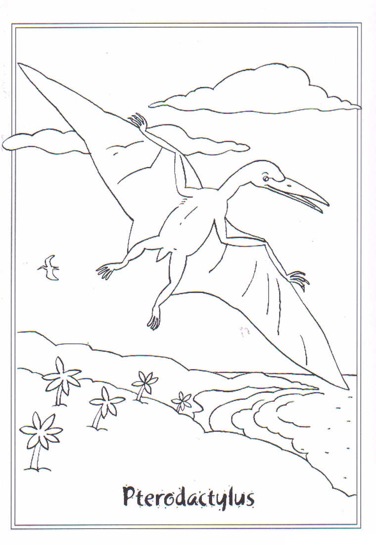 Pterodactylus: disegno da colorare
