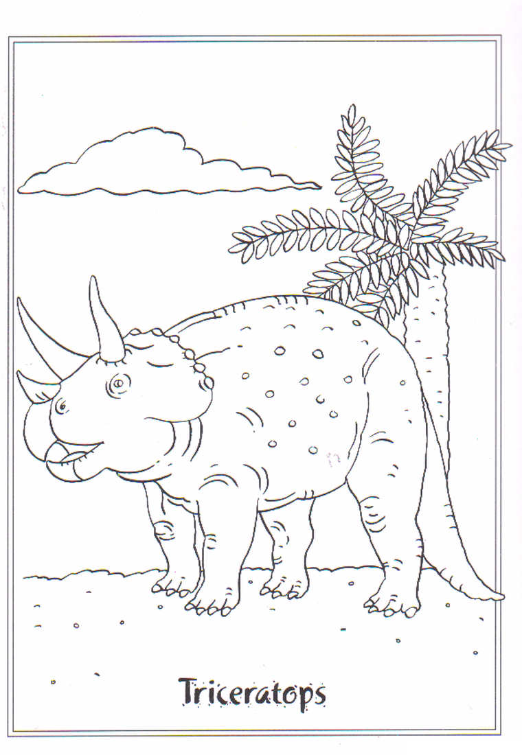 Triceratops: disegno da colorare