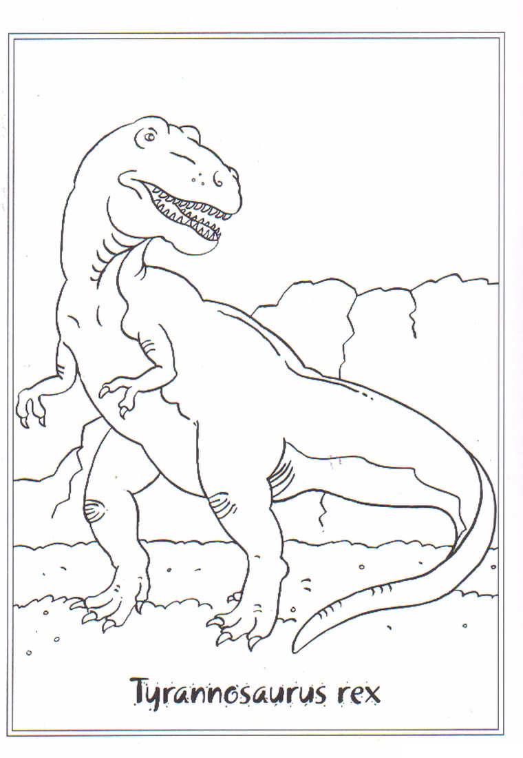 Tyrannosaurus rex: disegno da colorare