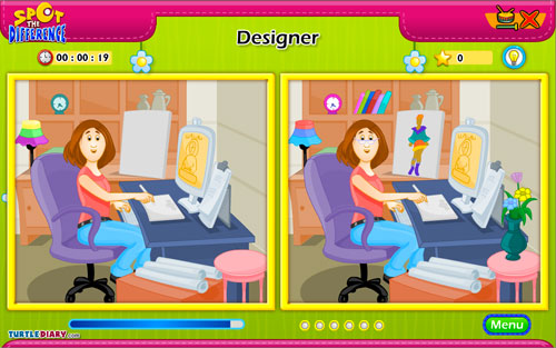 Trova Differenze Online Immagine del sito Turtlediary