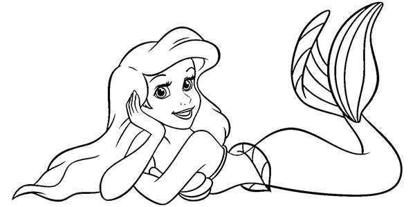 Disegni da colorare della principessa Ariel