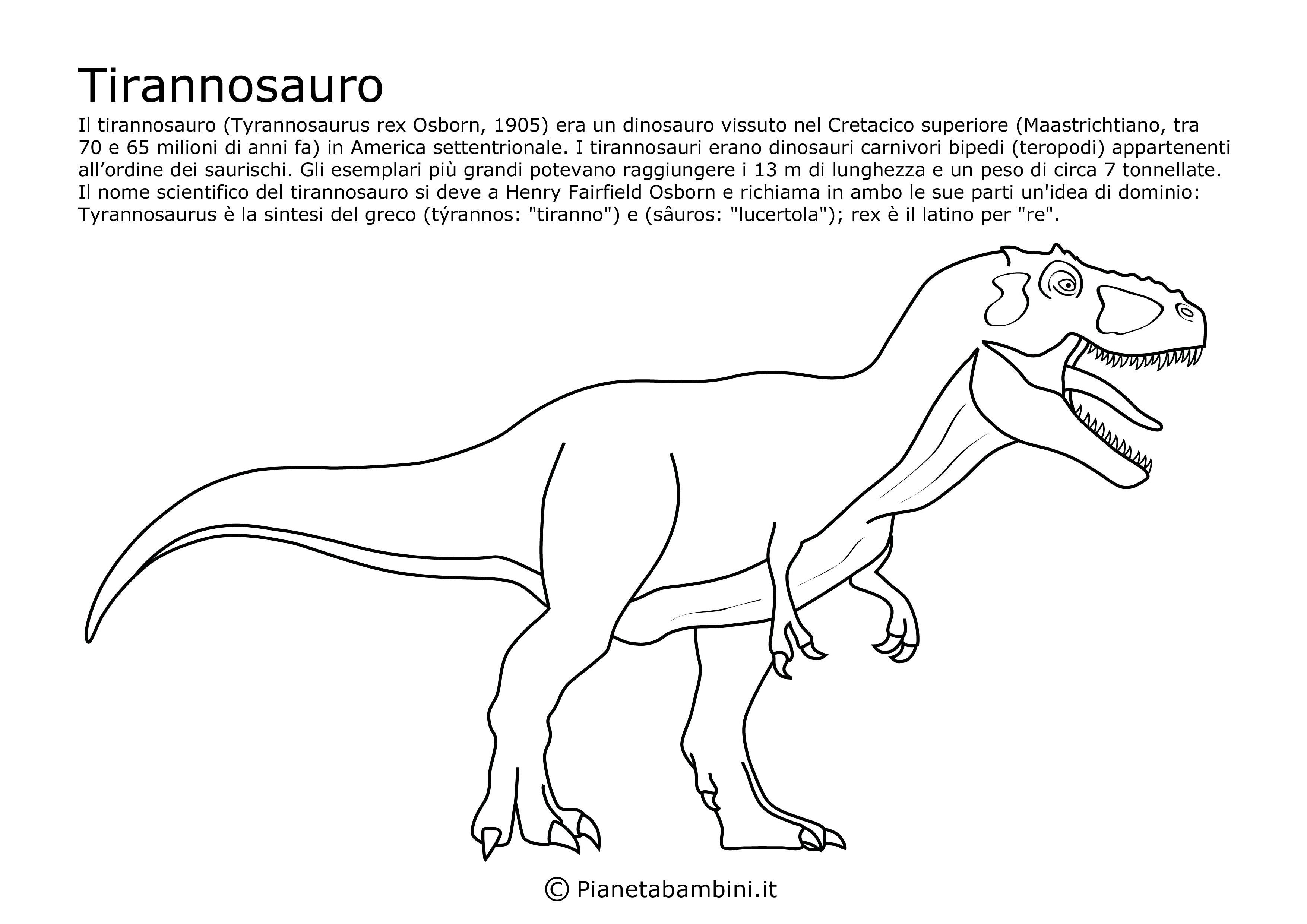 Disegni Di Dinosauri Da Ritagliare E Colorare Pianetabambini It