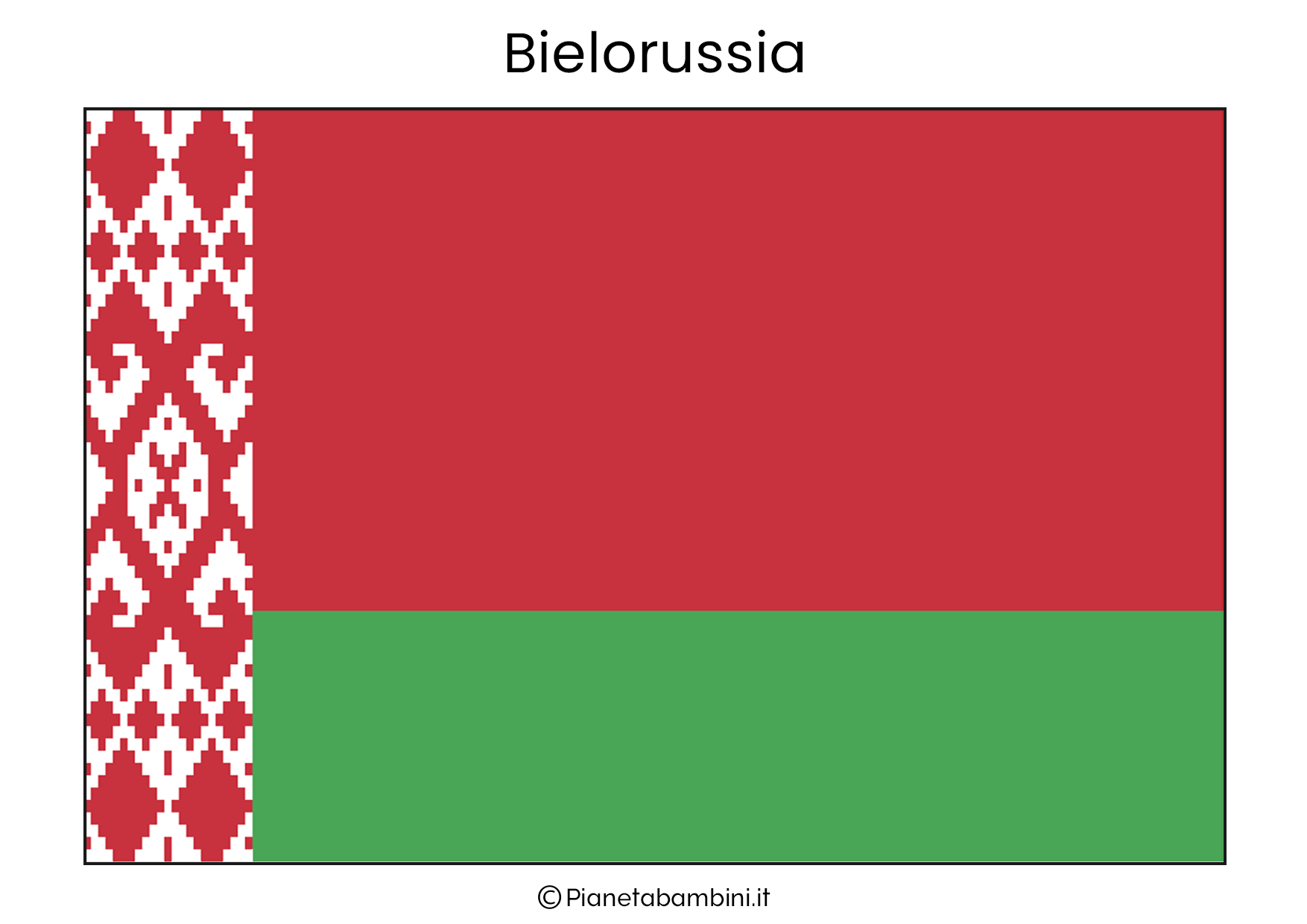 Bandiera della Bielorussia da stampare