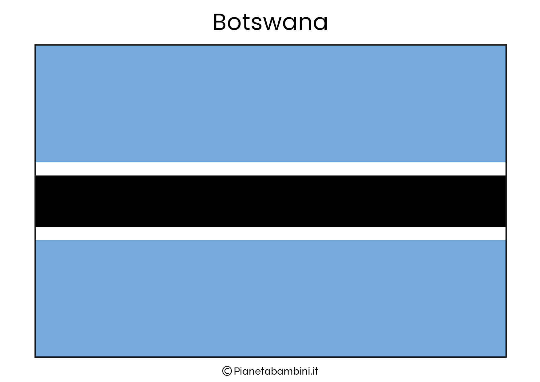 Bandiera del Botswana da stampare