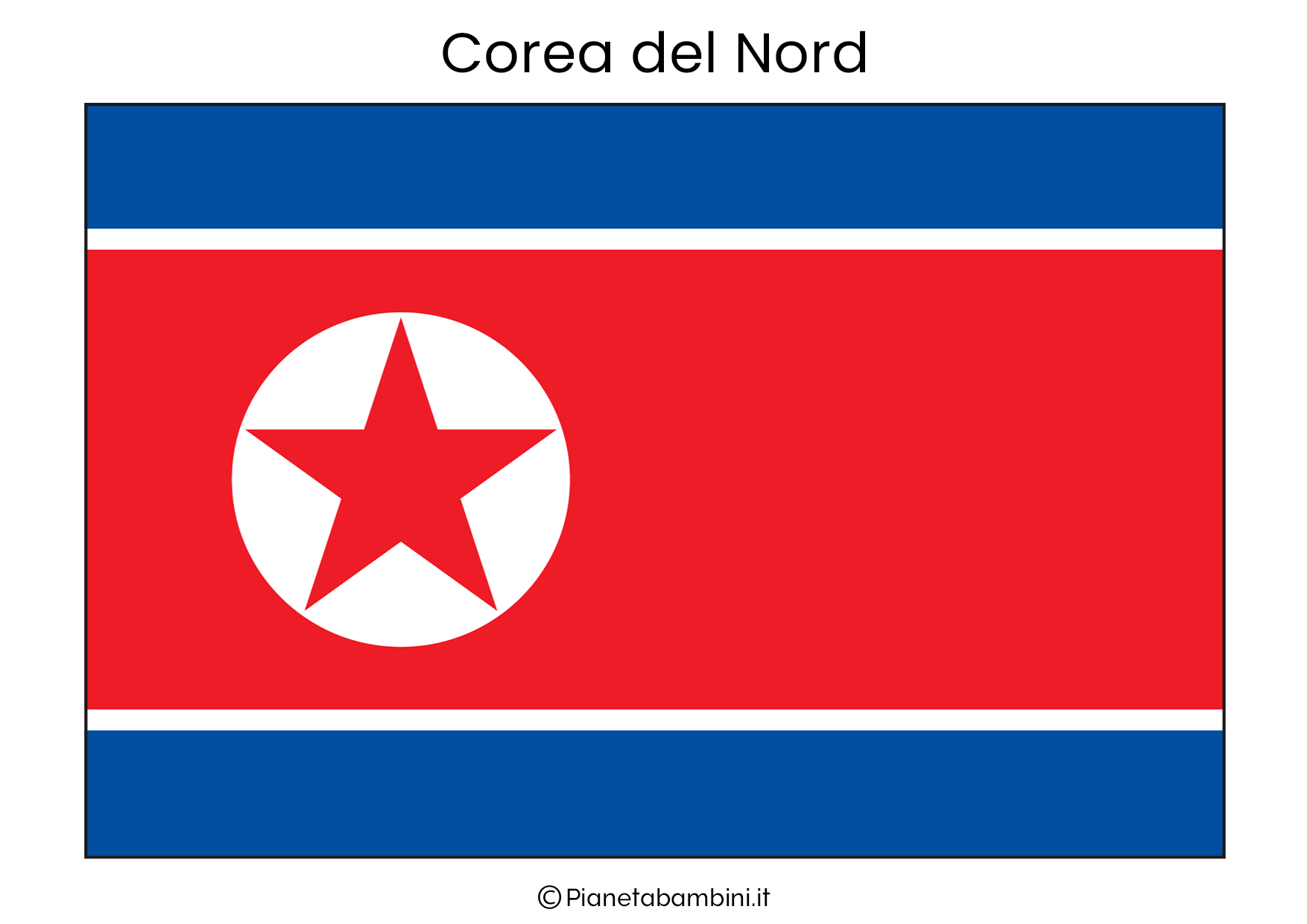 Bandiera della Corea Del Nord da stampare