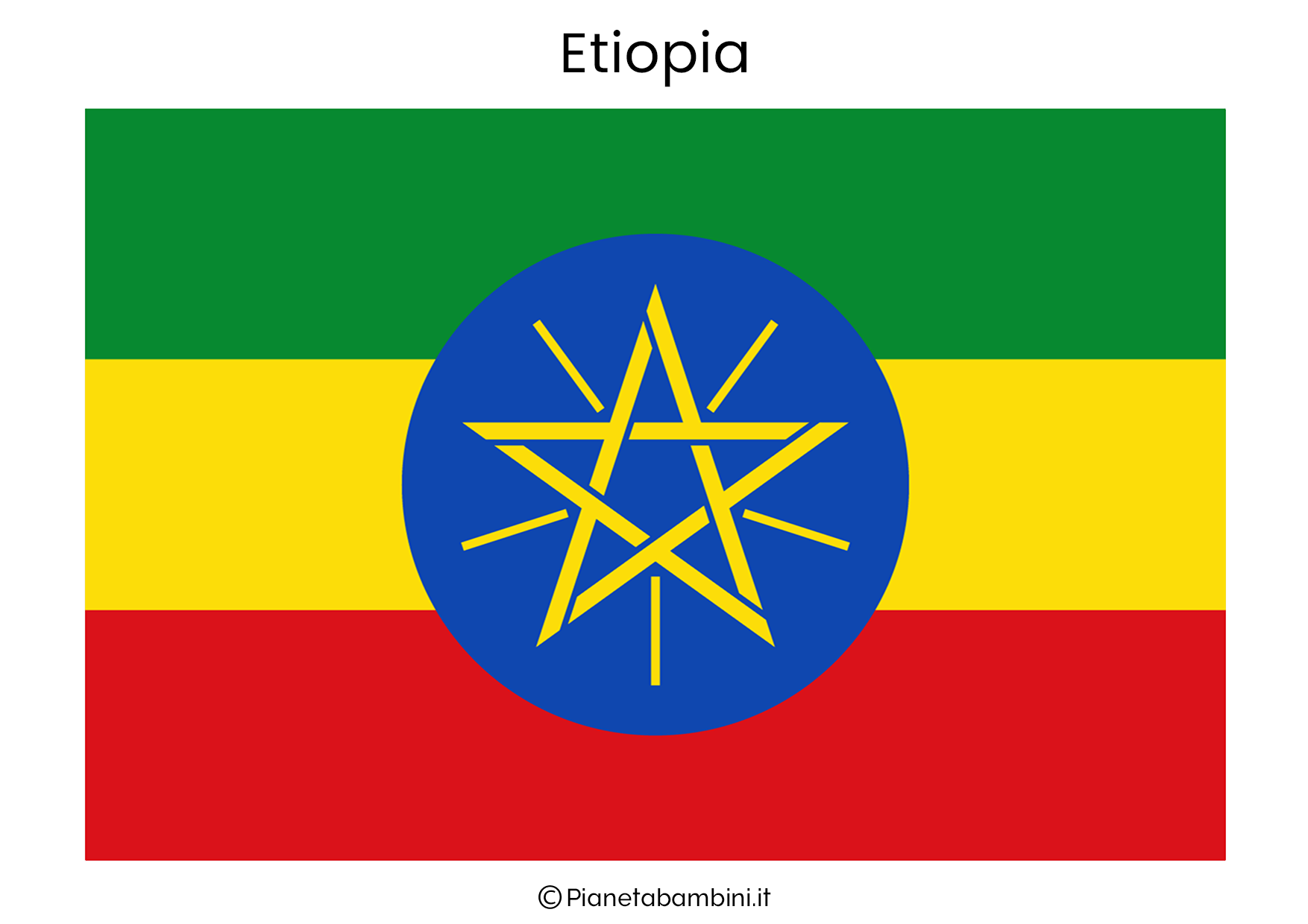 Bandiera dell'Etiopia da stampare