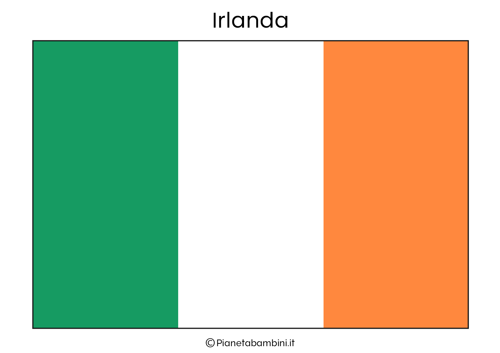 Bandiera dell'Irlanda da stampare