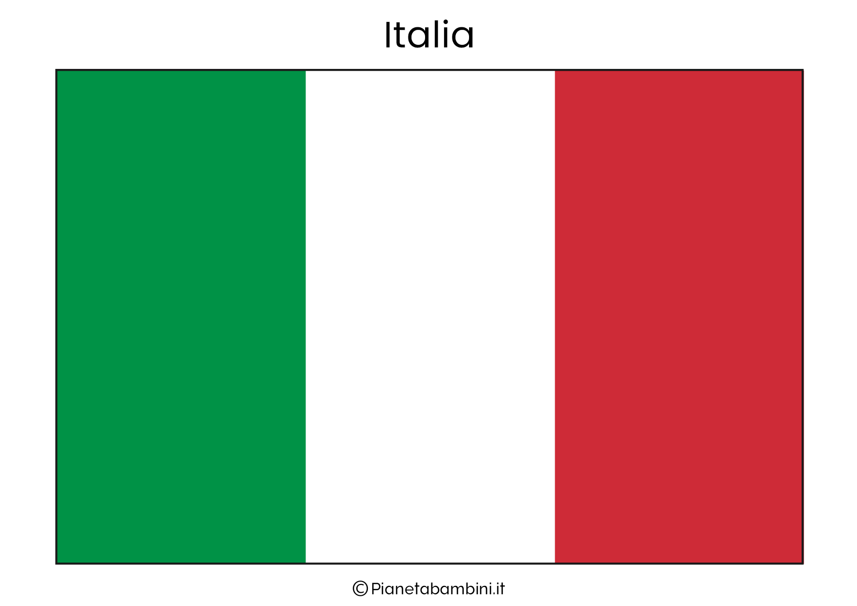 Bandiera dell'Italia da stampare