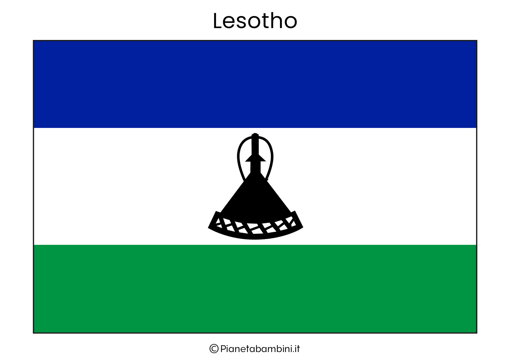 Bandiera del Lesotho da stampare