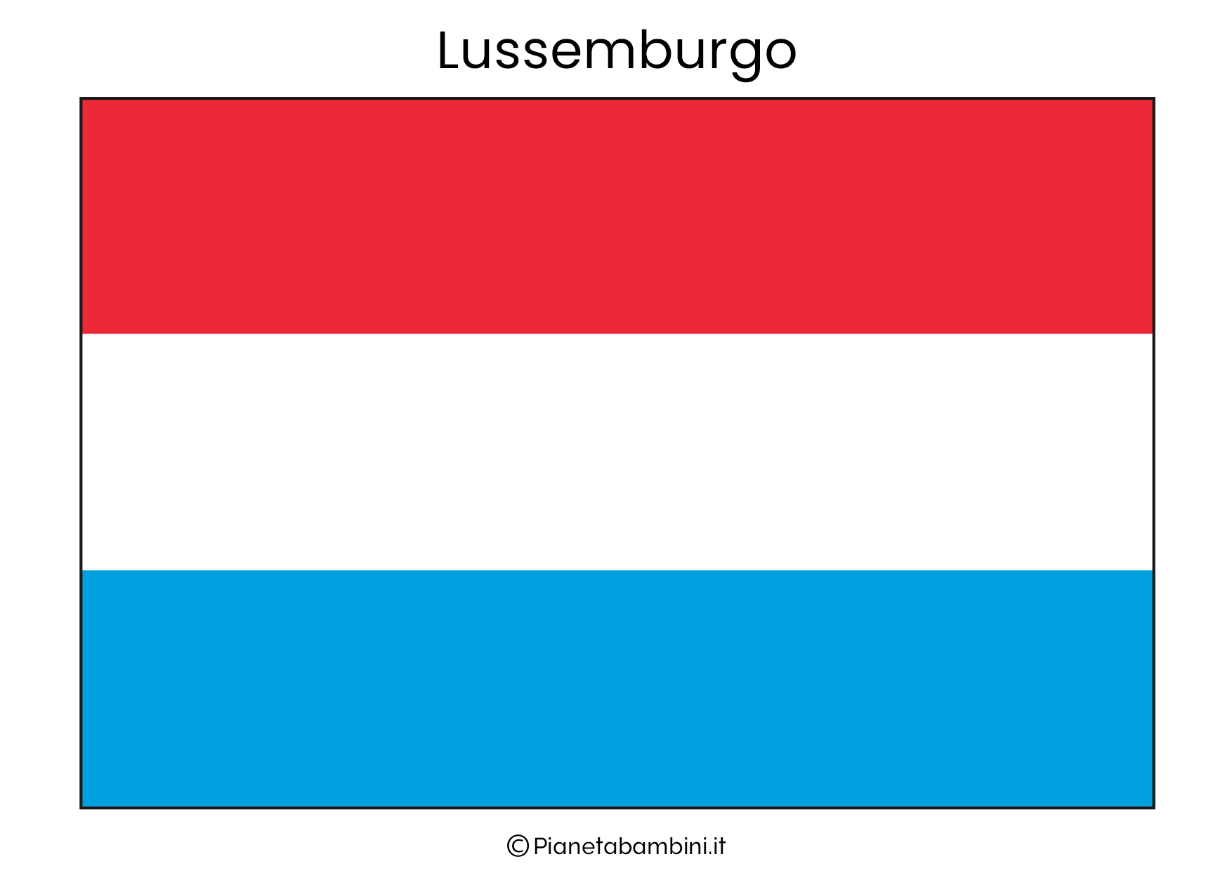 Bandiera del Lussemburgo da stampare