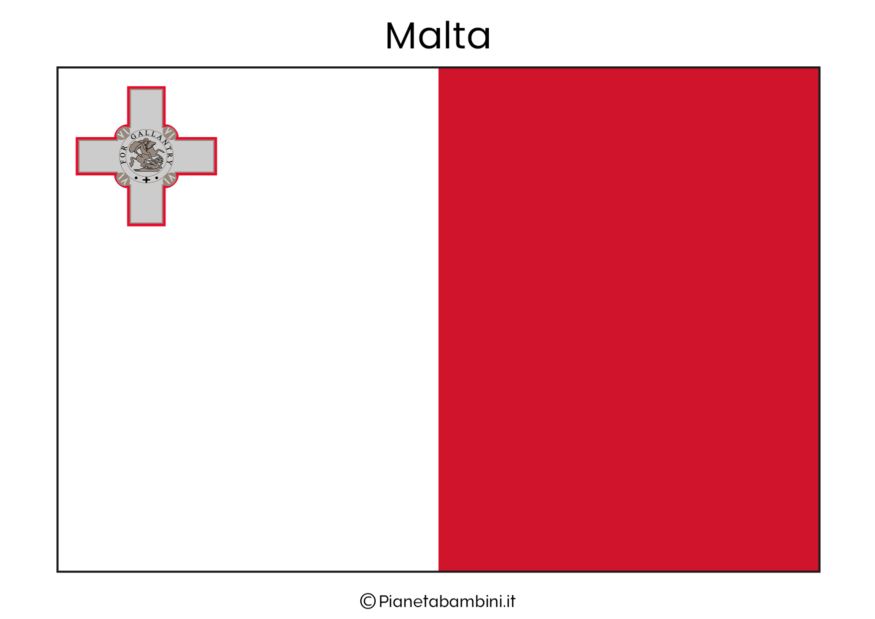 Bandiera di Malta da stampare