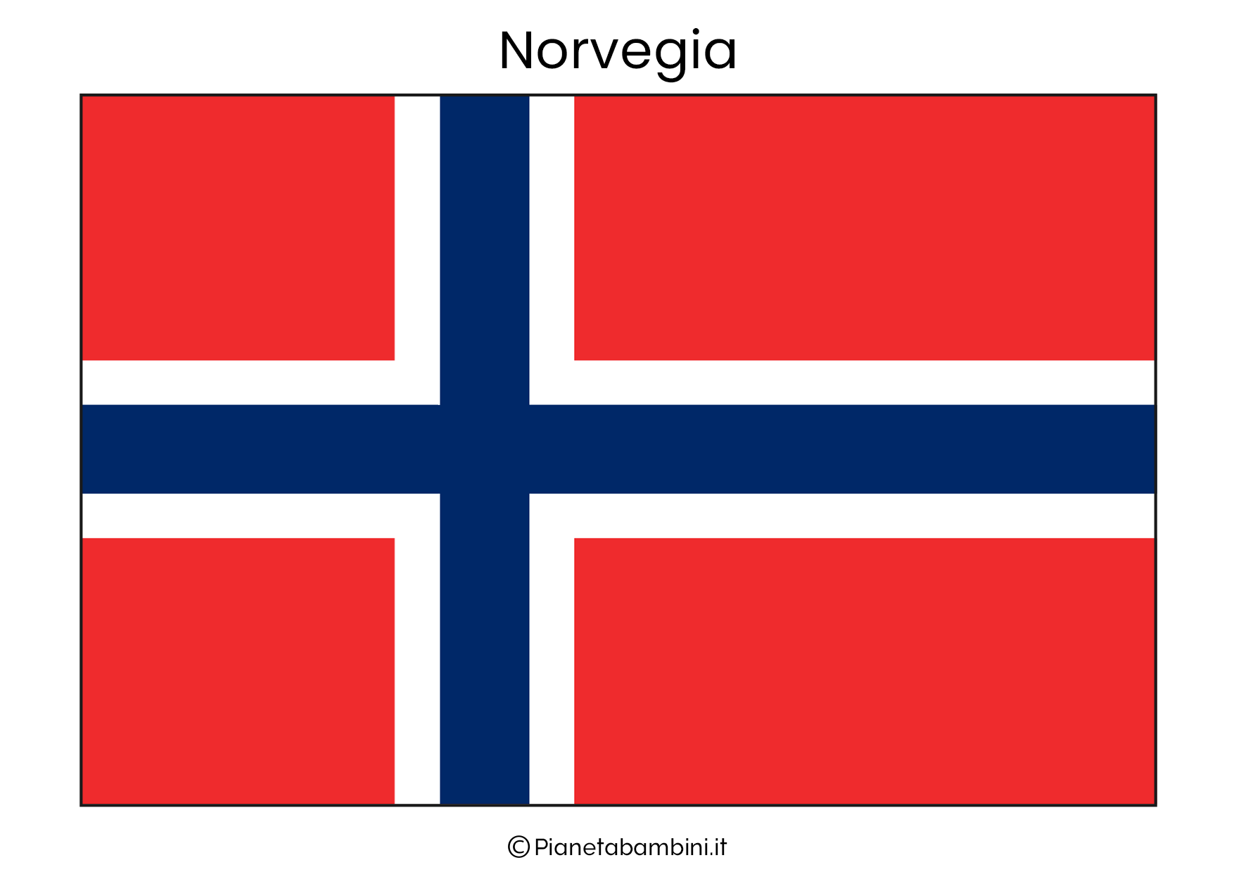 Bandiera della Norvegia da stampare