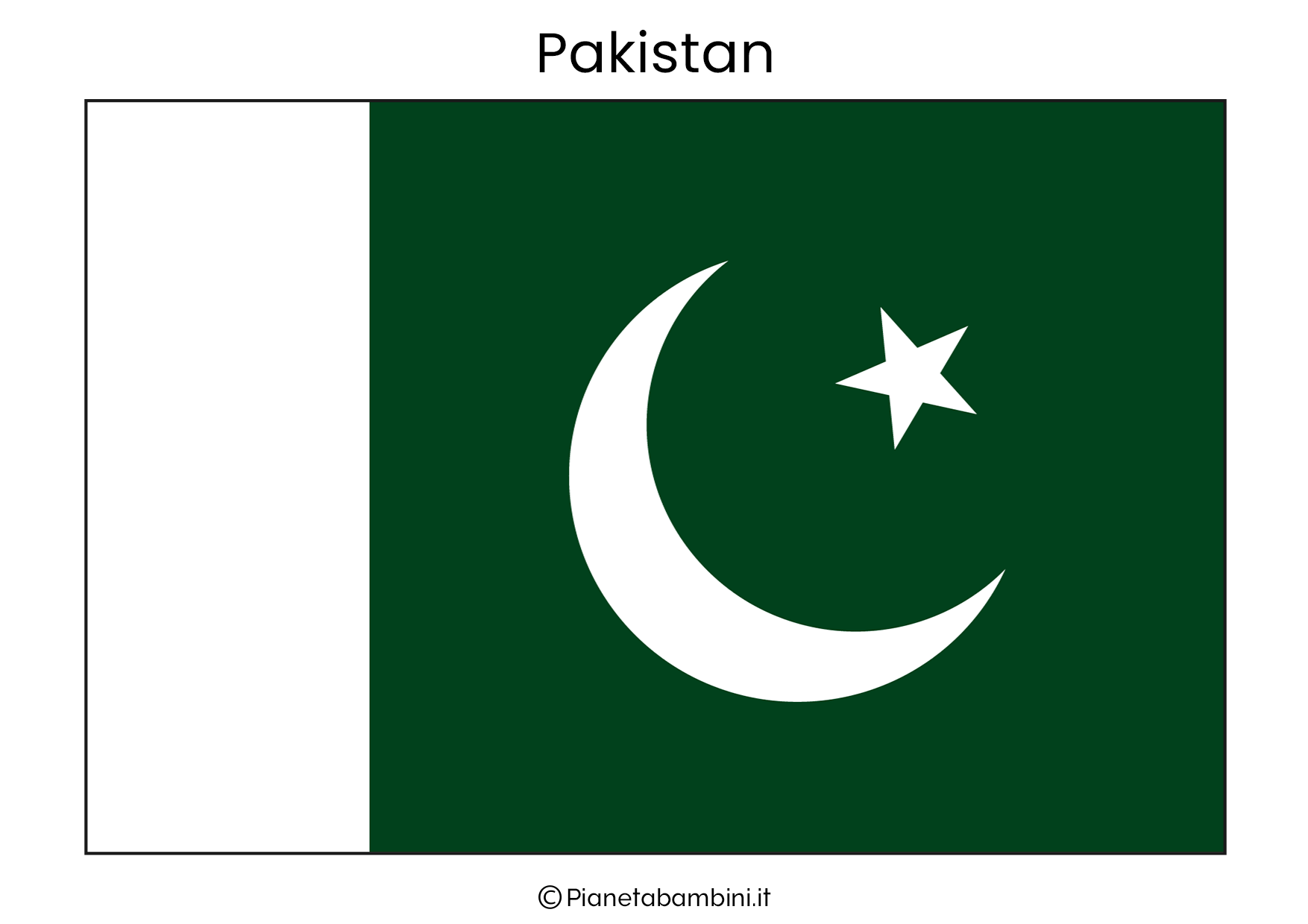 Bandiera del Pakistan da stampare