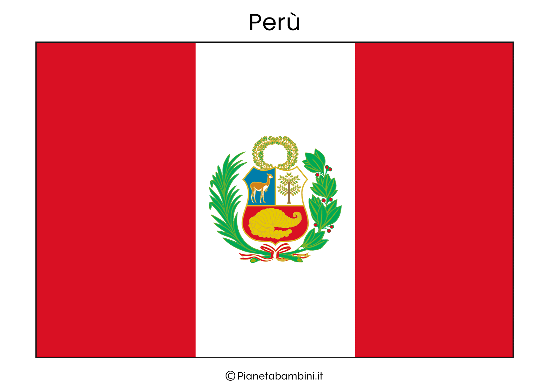 Bandiera del Perù da stampare