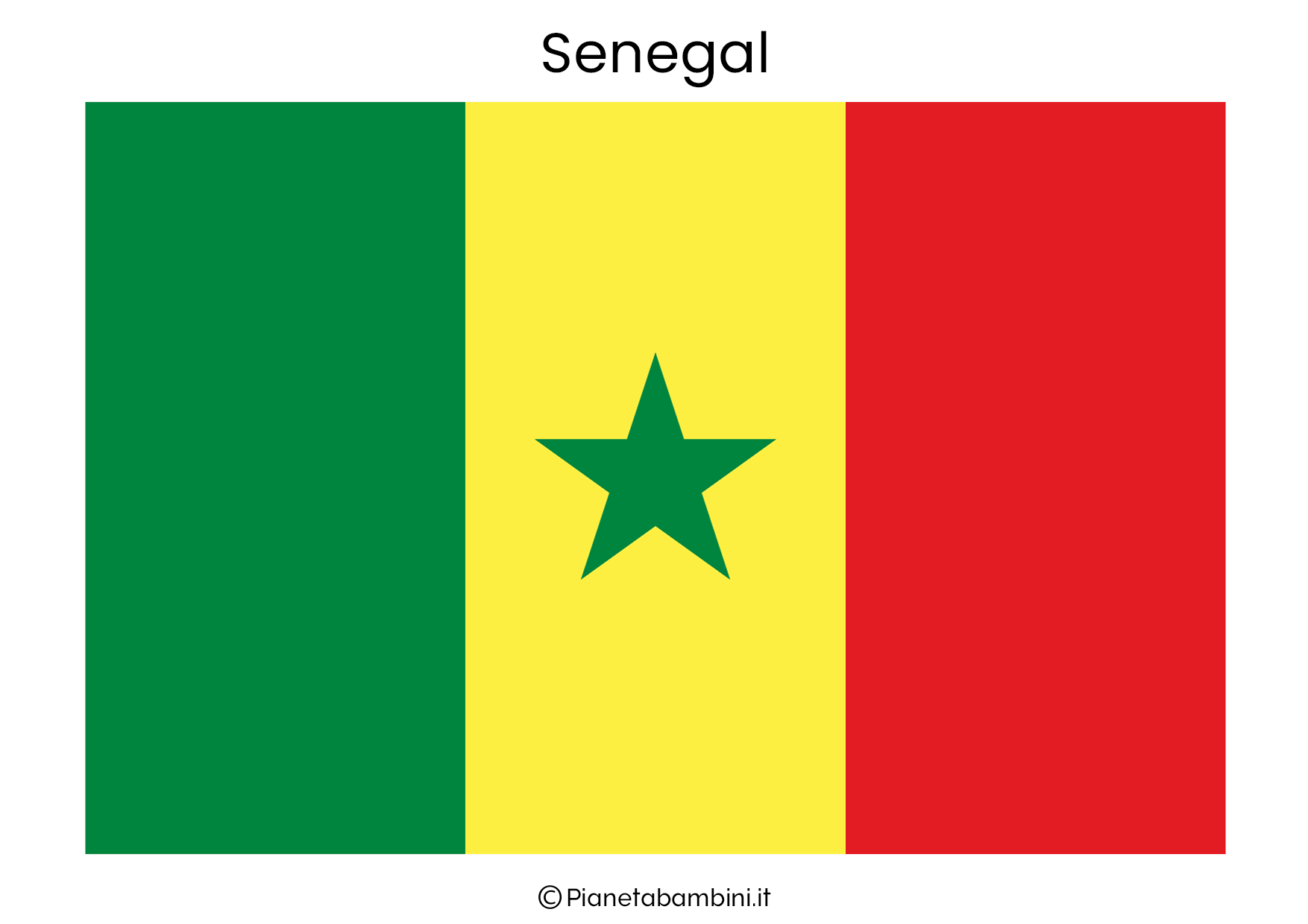 Bandiera del Senegal da stampare