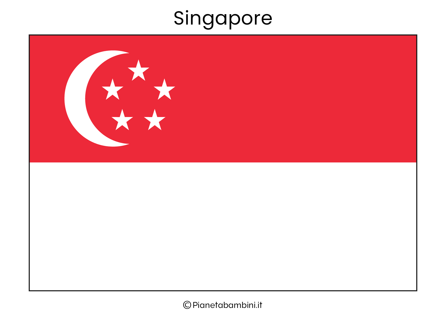 Bandiera di Singapore da stampare