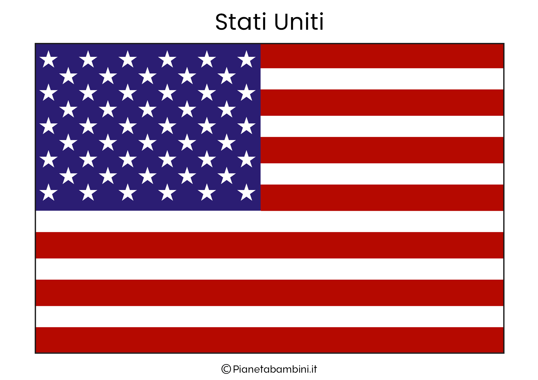Bandiera degli Stati Uniti da stampare