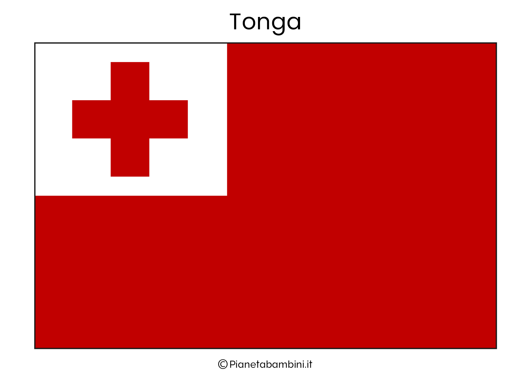 Bandiera di Tonga da stampare