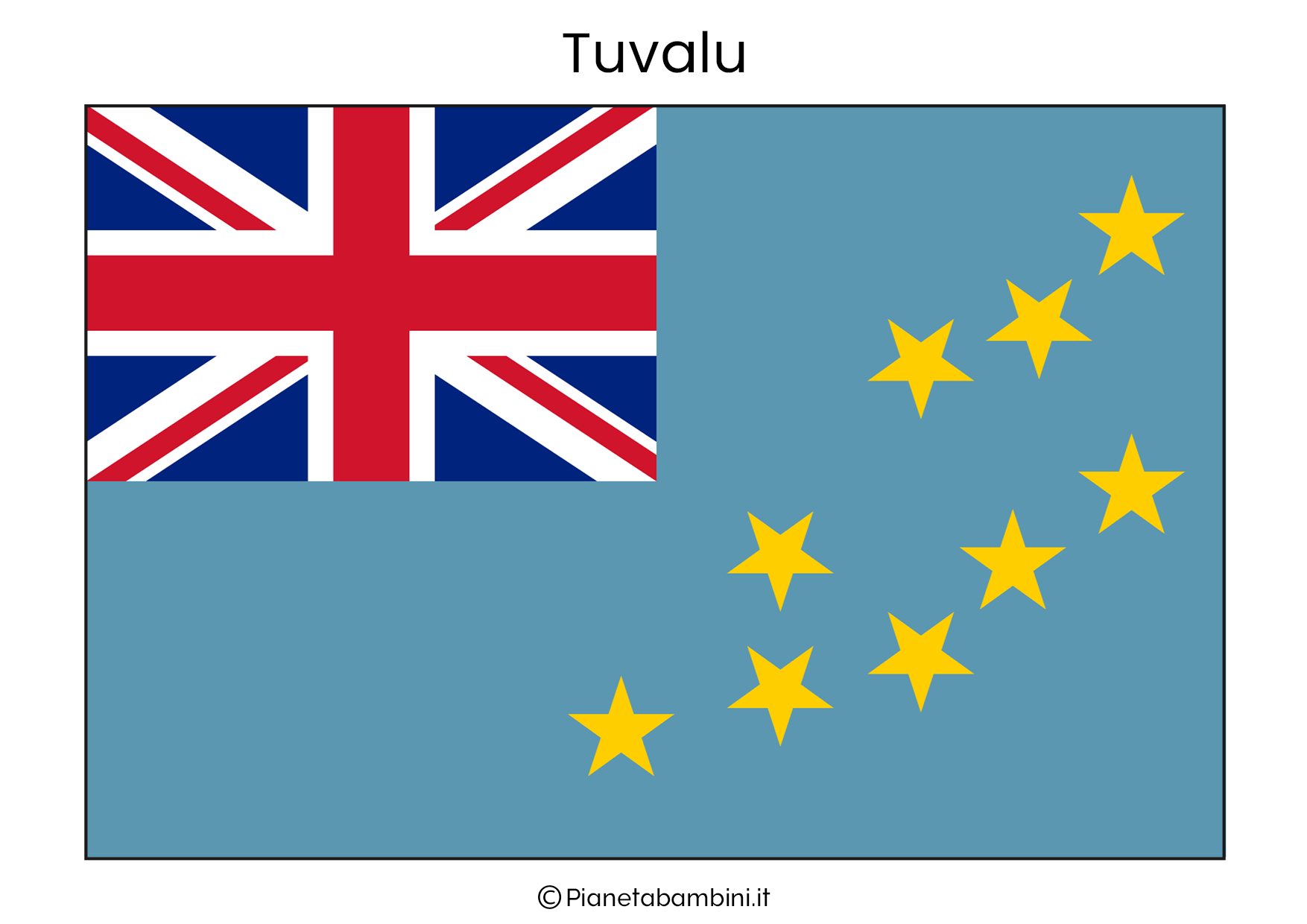 Bandiera di Tuvalu da stampare