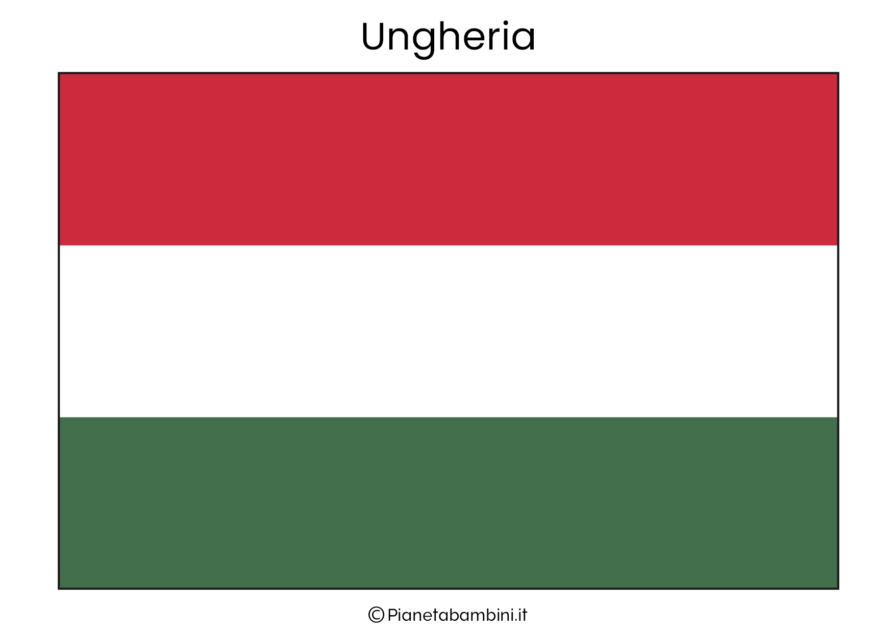 Bandiera dell'Ungheria da stampare