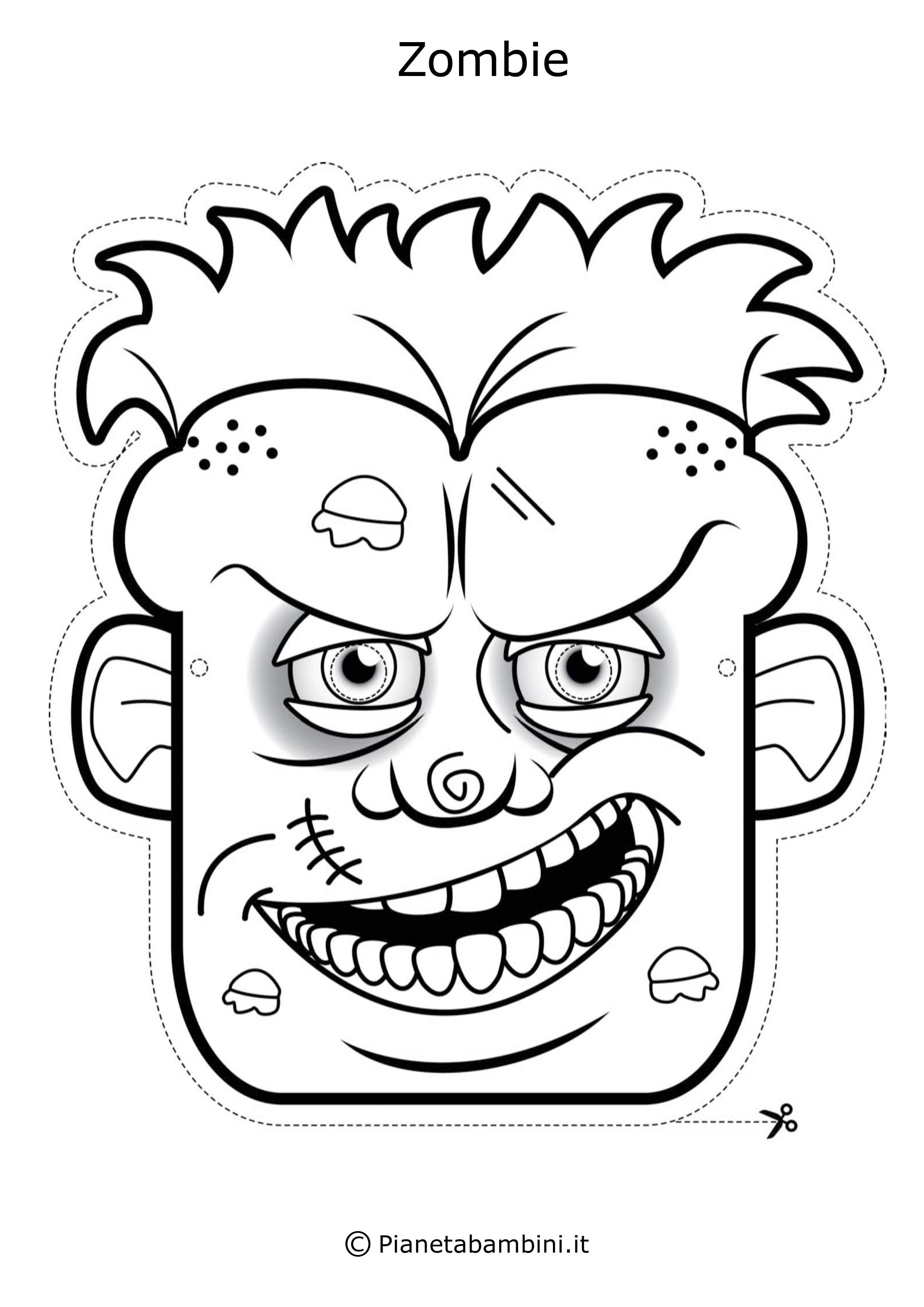 Maschere Di Halloween Da Colorare Per Bambini