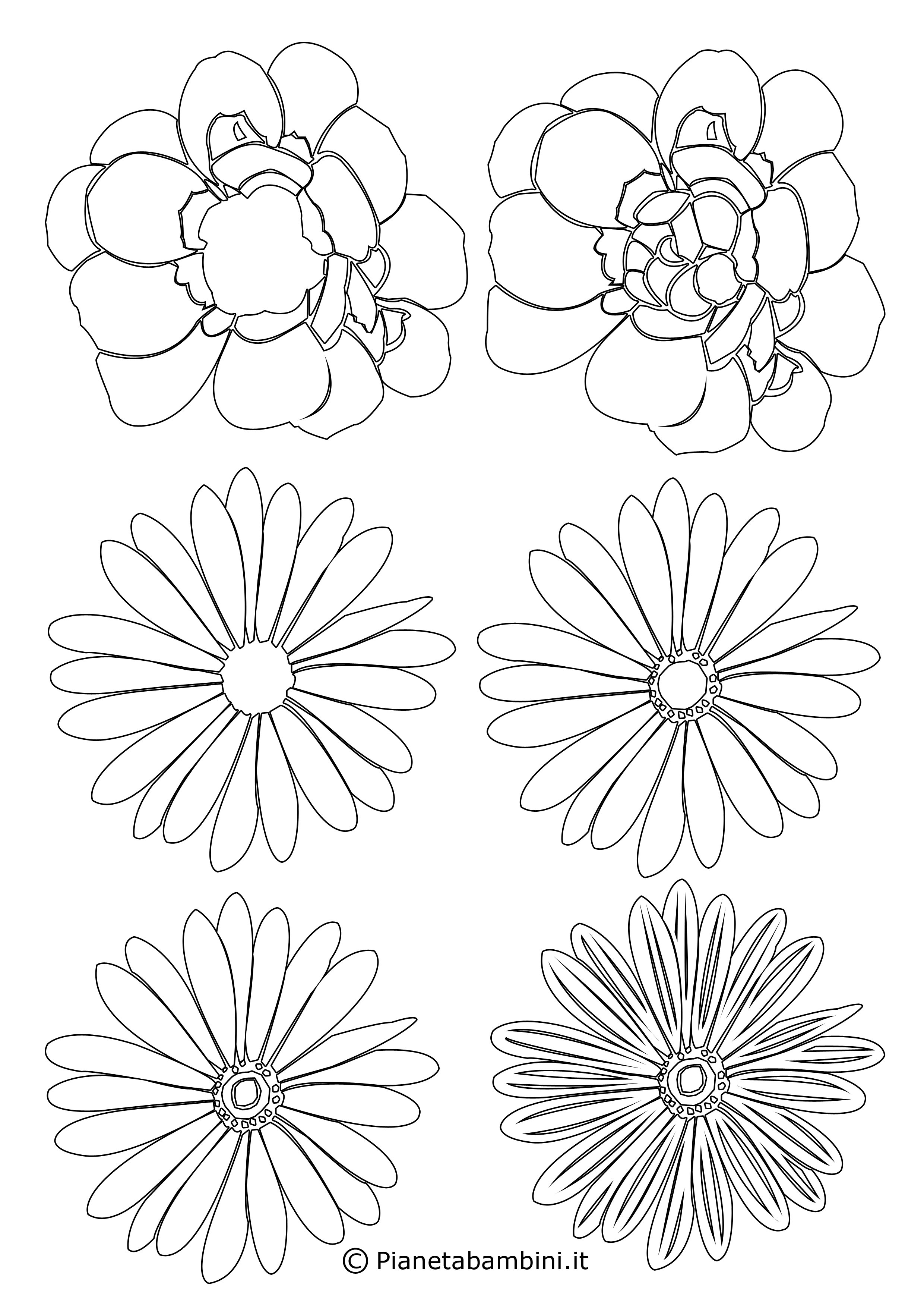 81 Sagome di Fiori da Colorare e Ritagliare per Bambini | PianetaBambini.it