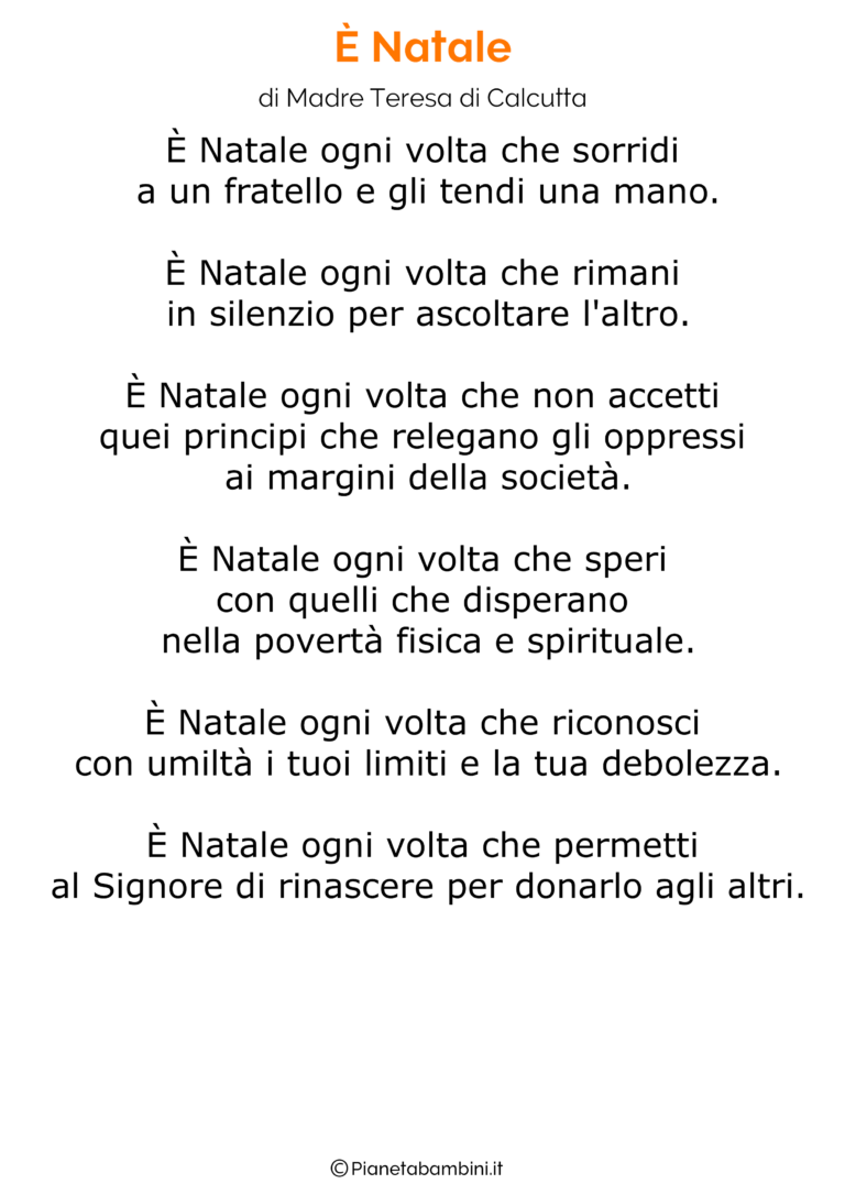 100 Poesie di Natale per Bambini | PianetaBambini.it