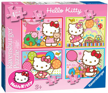 Puzzle Hello Kitty 4 in 1 Immagine del Puzzle di Hello Kitty 4 in 1