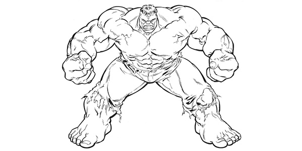 Disegni di Hulk da colorare
