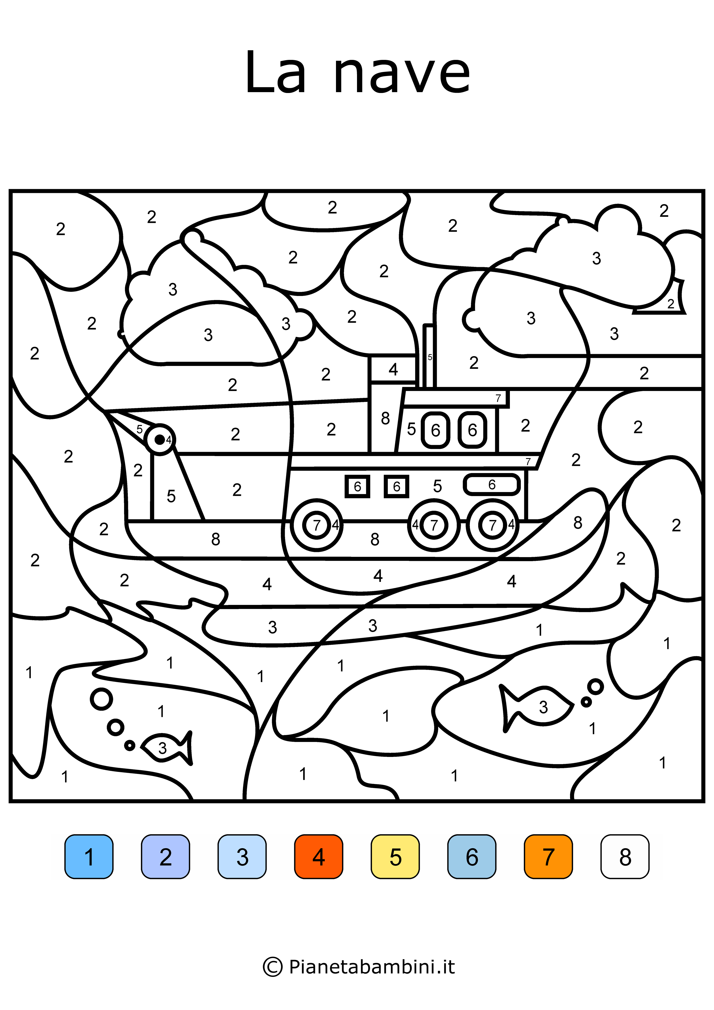 Disegni Numerati Da Colorare Per Bambini