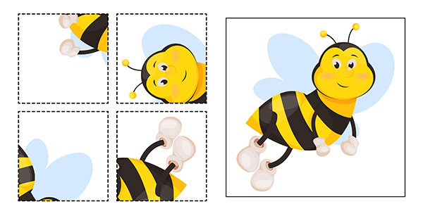 Puzzle dell'ape da stampare