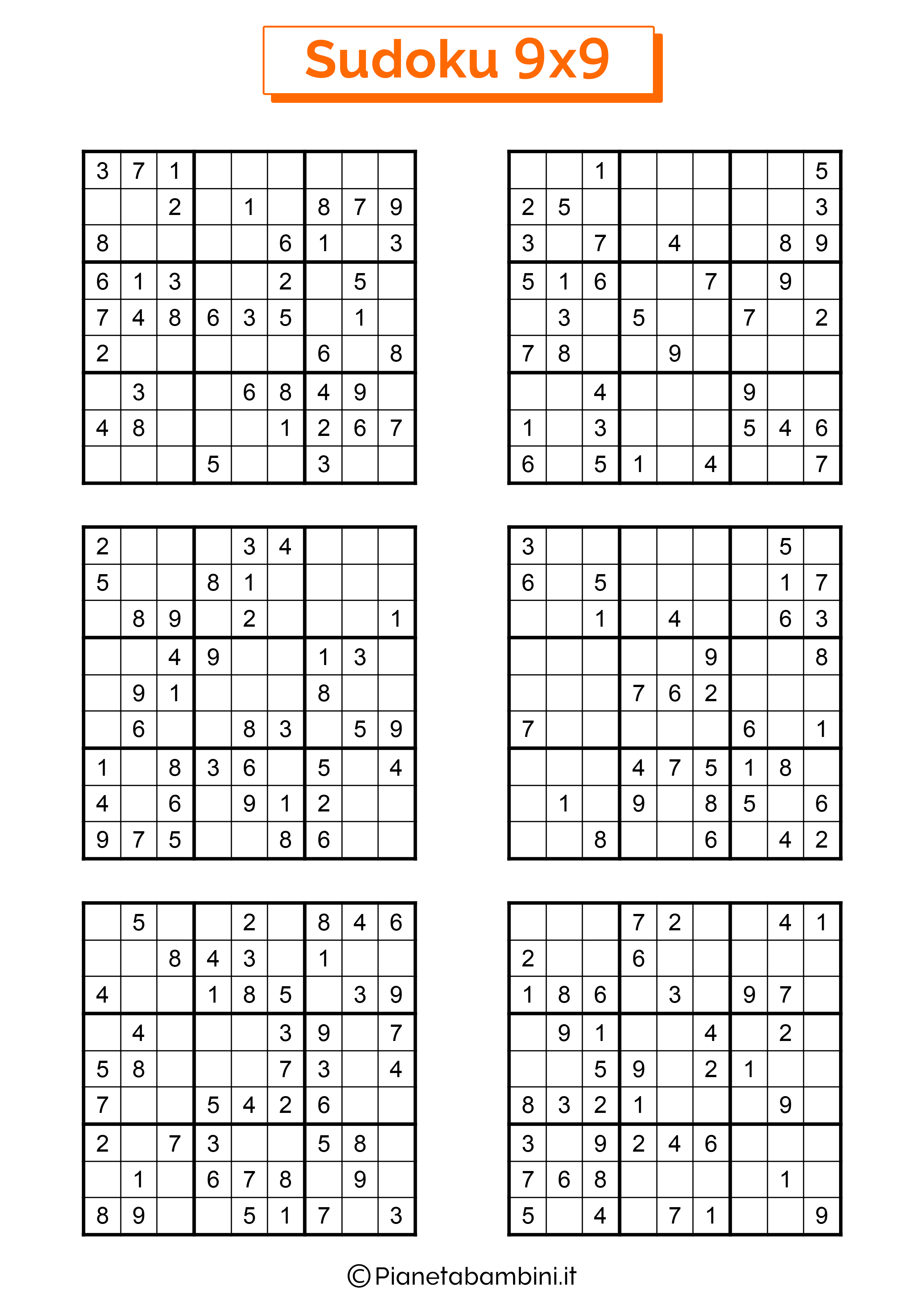 Sudoku difficili per bambini pagina 11