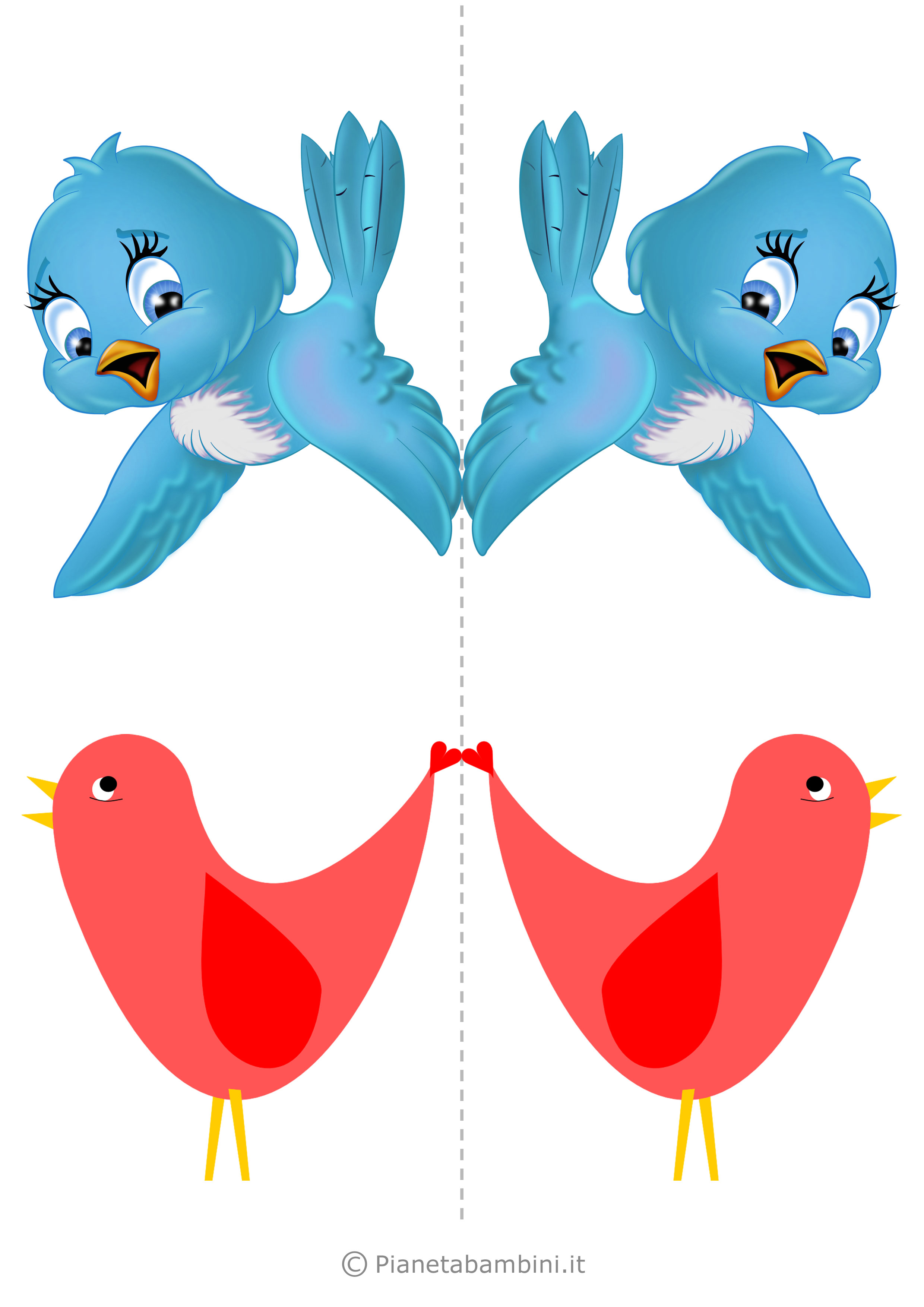 Uccelli colorati da stampare 10