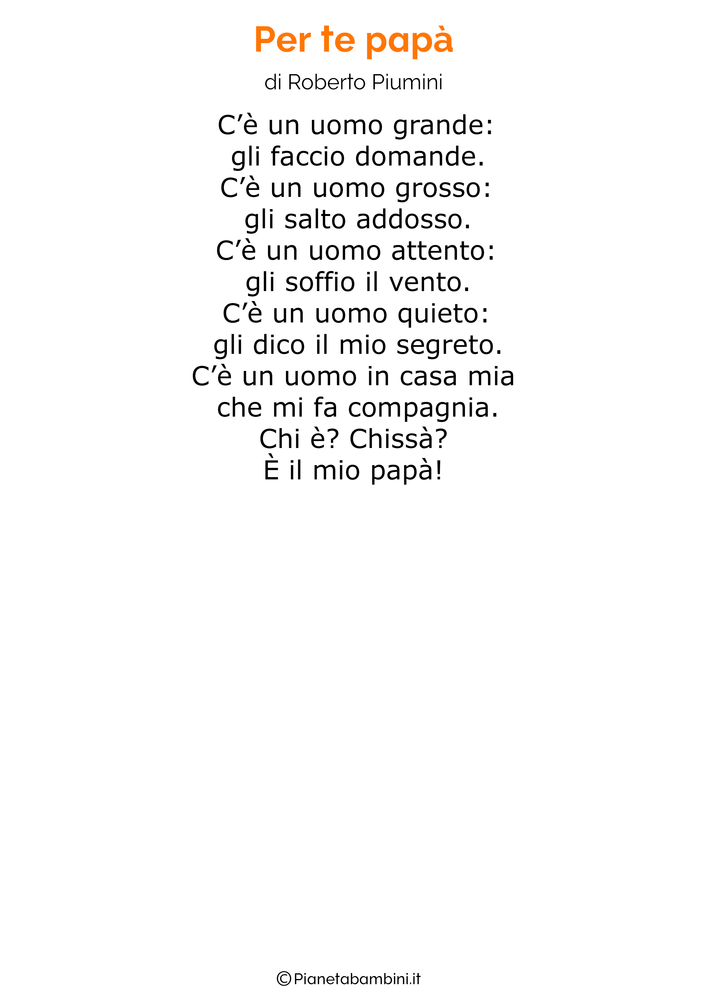 Poesia per la festa del papa per bambini 24
