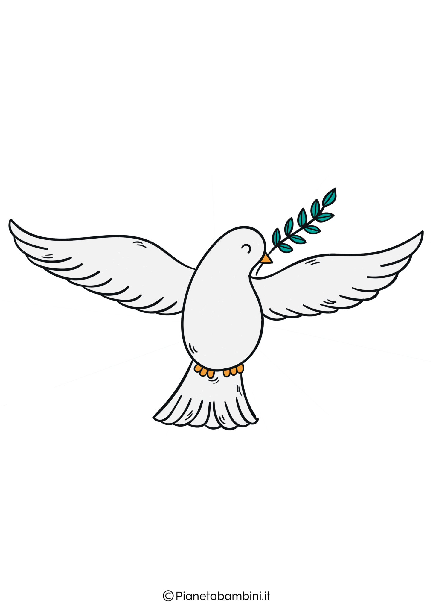 colombe di pasqua da colorare