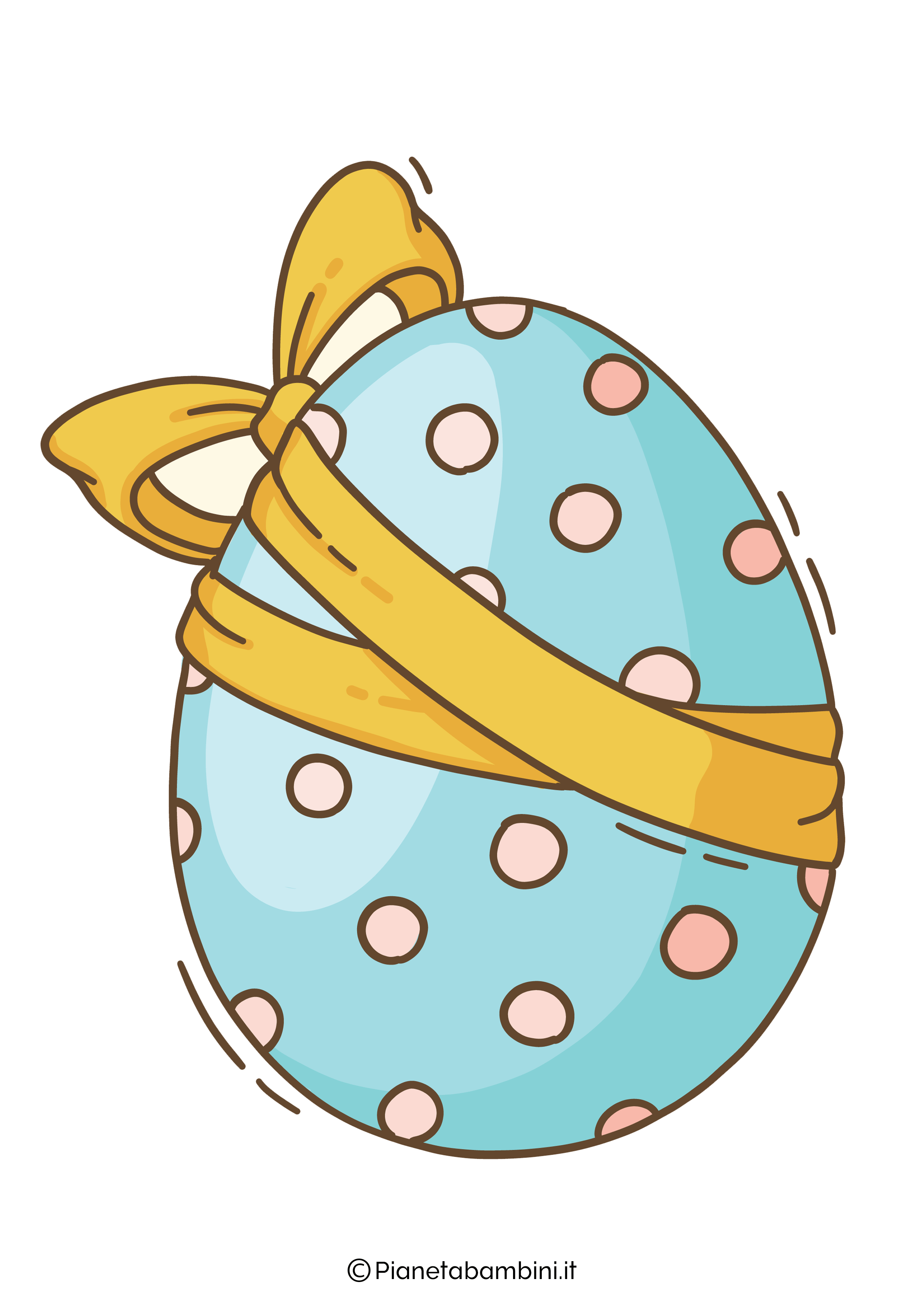 Immagine uovo di Pasqua colorato da stampare 01