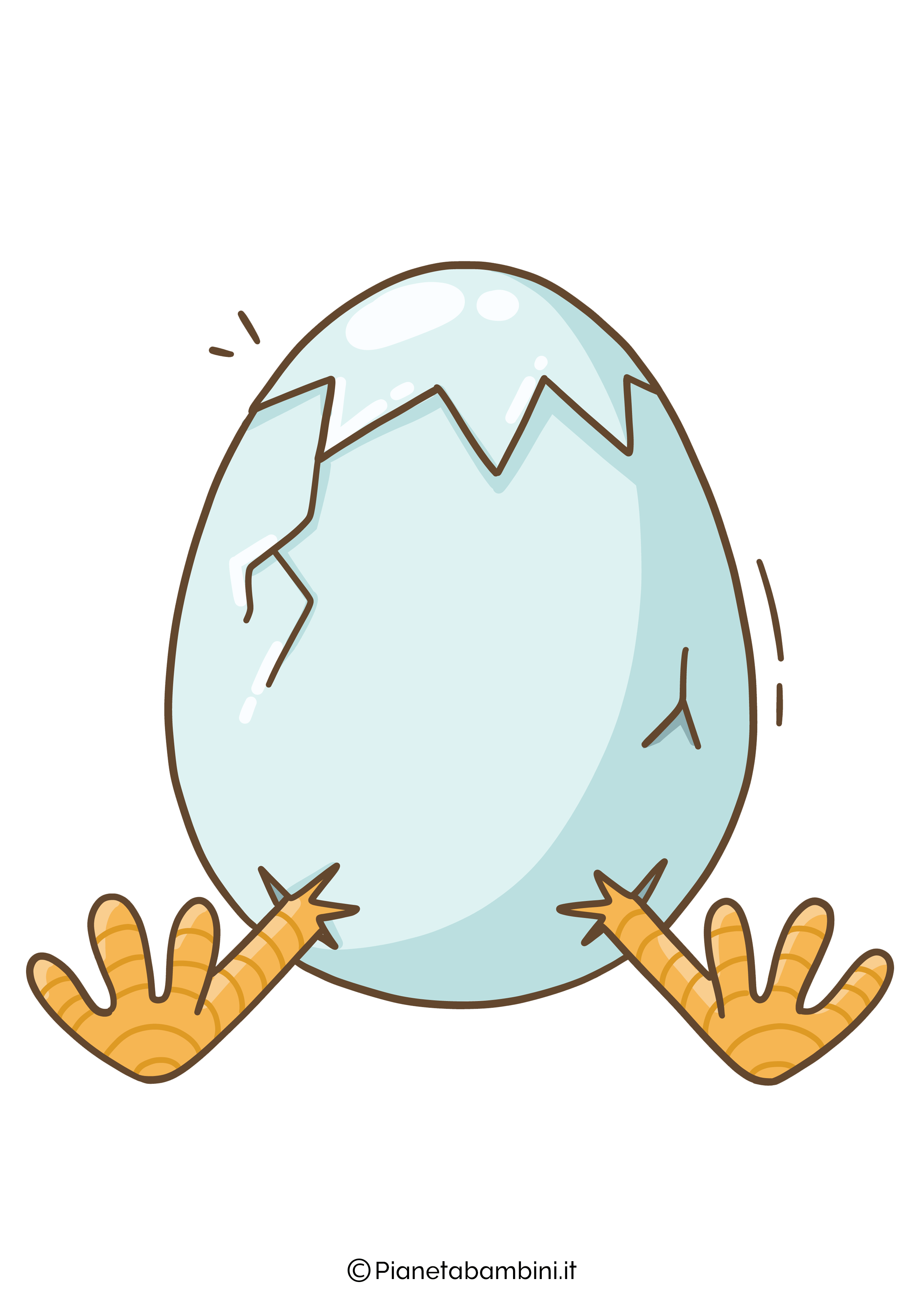 Immagine uovo di Pasqua colorato da stampare 04