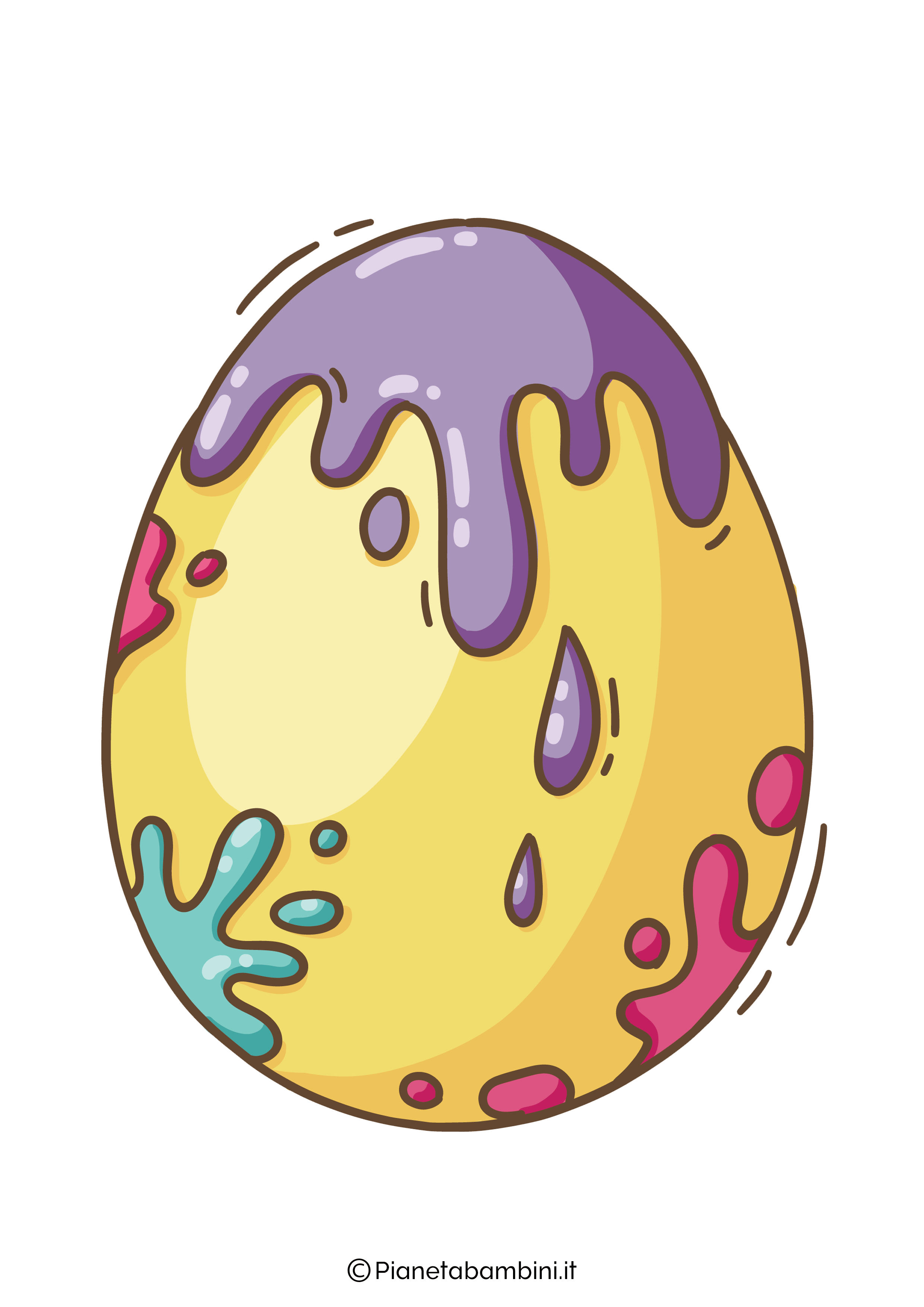 Immagine uovo di Pasqua colorato da stampare 06